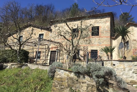 Authentic Tuscan hillside farmhouse, in the late winter sun
