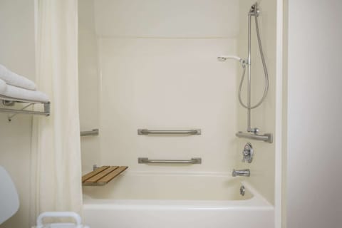 Room, 1 Queen Bed, Accessible, Non Smoking (Mobility) | Bathroom | Combined shower/tub, free toiletries, hair dryer, towels