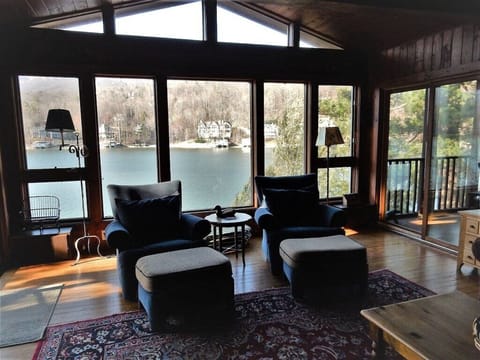 Living room with view of the lake