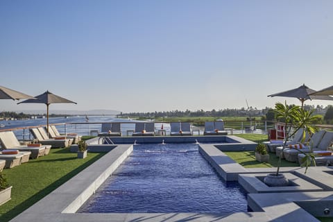 Outdoor pool, a rooftop pool