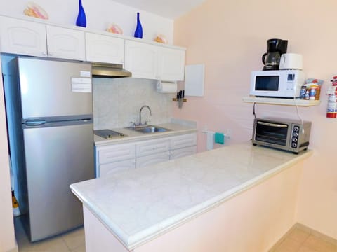 Deluxe Condo, 2 Bedrooms, Ocean View | Private kitchen | Full-size fridge, microwave, stovetop, dishwasher