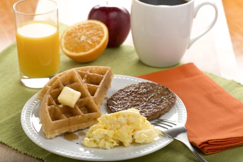 Free daily self-serve breakfast