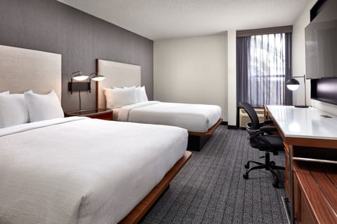 Room, 2 Queen Beds | Hypo-allergenic bedding, in-room safe, desk, blackout drapes