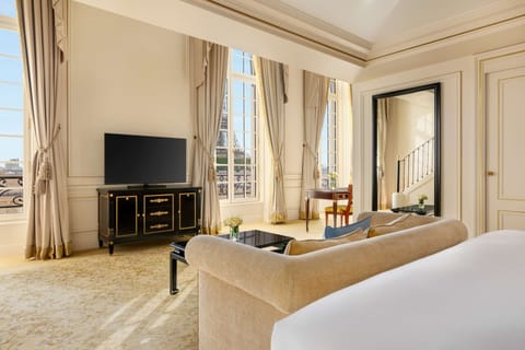 Duplex Eiffel View Suite 1 King | 1 bedroom, Egyptian cotton sheets, premium bedding, down comforters