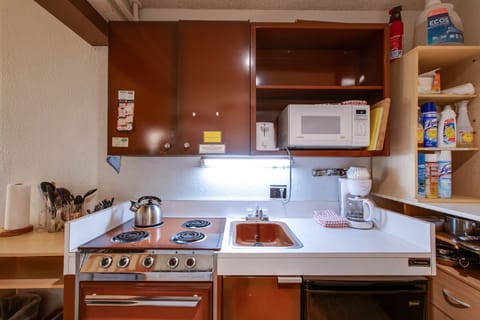 Apartment (1 Bedroom) | Private kitchenette | Fridge, microwave, stovetop, coffee/tea maker