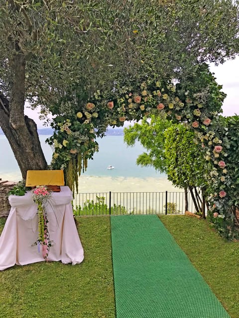 Outdoor wedding area