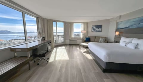 Room, 1 King Bed, Harbor View (Coast Premium King with Ocean View) | In-room safe, desk, blackout drapes, iron/ironing board