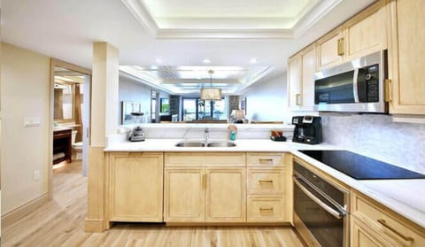 Standard Gulf View Condominium | Private kitchen | Full-size fridge, microwave, coffee/tea maker, toaster