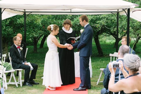 Outdoor wedding area