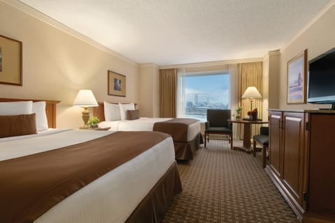 Premium Room, 2 Queen Beds, Non Smoking, River View | Premium bedding, in-room safe, laptop workspace, blackout drapes