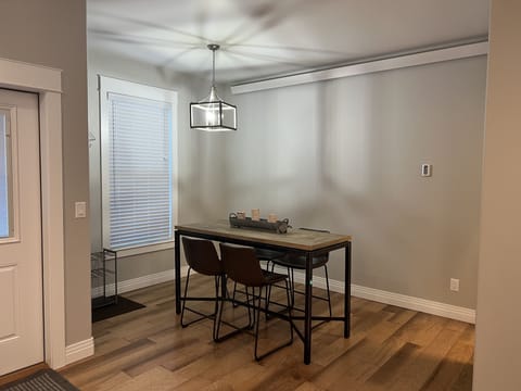 Dining area with easy access from kitchen and living room. 