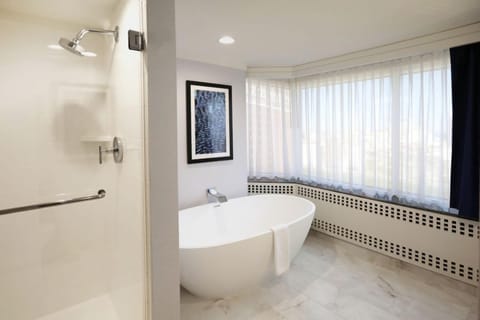 Junior Suite, 1 King Bed, City View, Non Smoking | Bathroom | Combined shower/tub, eco-friendly toiletries, hair dryer, towels