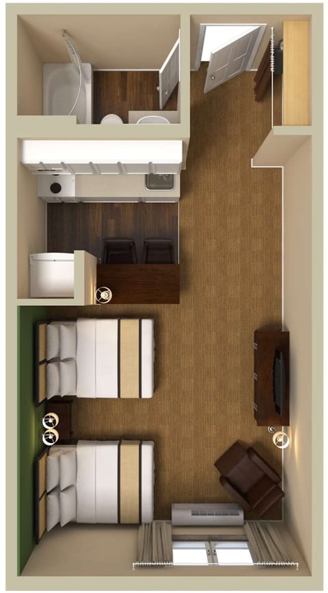 Desk, iron/ironing board, free WiFi, bed sheets