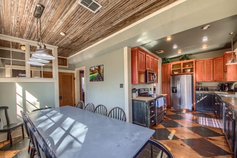 Dining room and Kitchen Area!
The dining table has seating for 10!