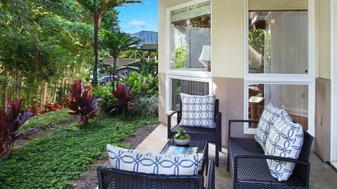 Villas of Kamalii #13 - Lower Level Master Bedroom Suite Lanai - Parrish Kauai