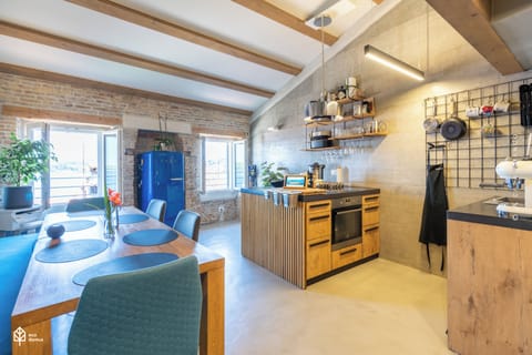 Penthouse, Sea View (Room 4, Third Floor) | Private kitchen | Full-size fridge, oven, stovetop, dishwasher
