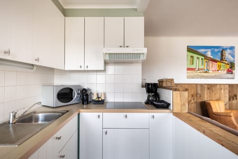 Family Apartment | Private kitchen | Fridge, microwave, espresso maker, cookware/dishes/utensils