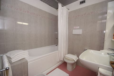 Studio | Bathroom | Combined shower/tub, hair dryer, bidet, towels