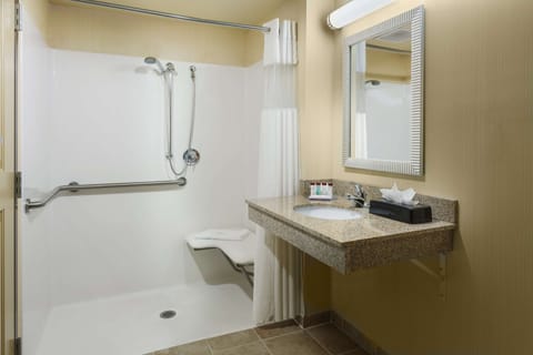 Suite, 1 King Bed, Accessible, Non Smoking | Bathroom | Free toiletries, hair dryer, towels, soap