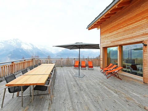 Property, Building, Sky, House, Architecture, Roof, Table, Mountain, Furniture, Deck