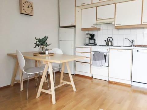 Studio, Sauna | Private kitchen | Full-size fridge, oven, stovetop, dishwasher
