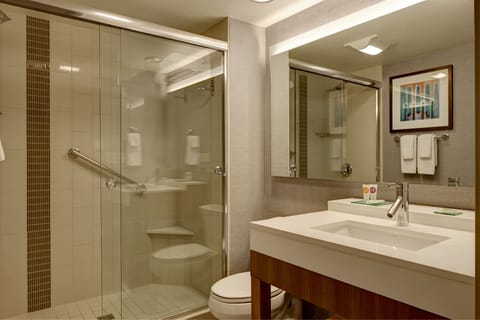 City Room, 1 King Bed (High Floor) | Bathroom | Hydromassage showerhead, free toiletries, hair dryer, towels