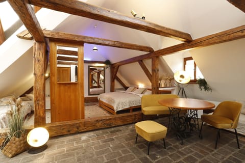 Premium Attic Apartment with Private Terrace and Castle View | Select Comfort beds, in-room safe, individually decorated