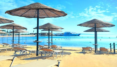 Private beach nearby, sun loungers, beach umbrellas