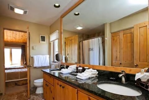 Suite | Bathroom | Combined shower/tub, designer toiletries, hair dryer, bathrobes