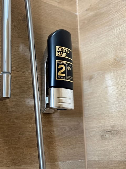 Shower, free toiletries, hair dryer