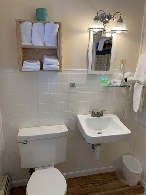 Standard Room, 2 Double Beds (Motel Room 22) | Bathroom | Shower, hair dryer, towels, soap