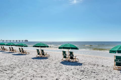 Private beach, white sand, water skiing