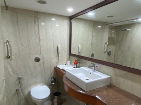 Deluxe Room (Deluxe Room) | Bathroom | Free toiletries, hair dryer, bathrobes, towels