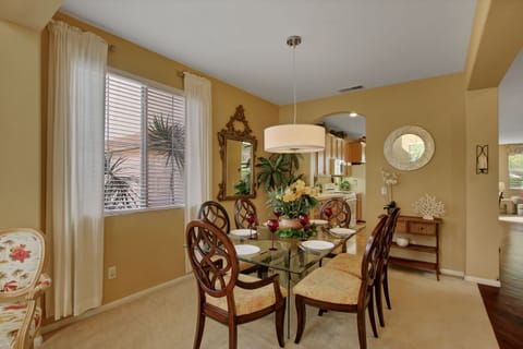 Formal Dining provides intimate dining for six