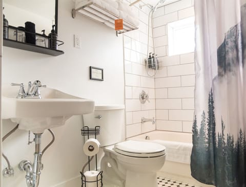 The Cabin Suite | Bathroom | Designer toiletries, hair dryer, towels