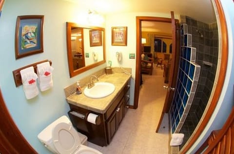 Suite, 2 Bedrooms, Oceanfront | Bathroom | Shower, free toiletries, hair dryer, towels