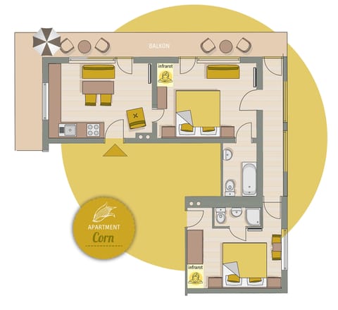 Apartment, Mountain View (Corn) | Floor plan