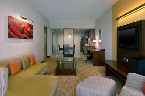 Club Apartment, 1 Bedroom | Living room | 32-inch LCD TV with digital channels, TV, DVD player