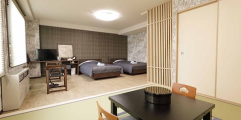 Japanese Western Style Room for 4 Guests | Down comforters, in-room safe, blackout drapes, free WiFi