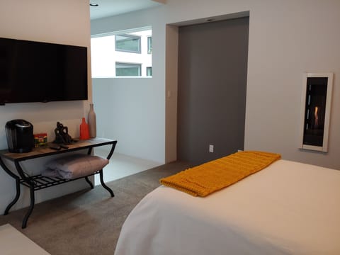 Bedroom TV and refreshment station