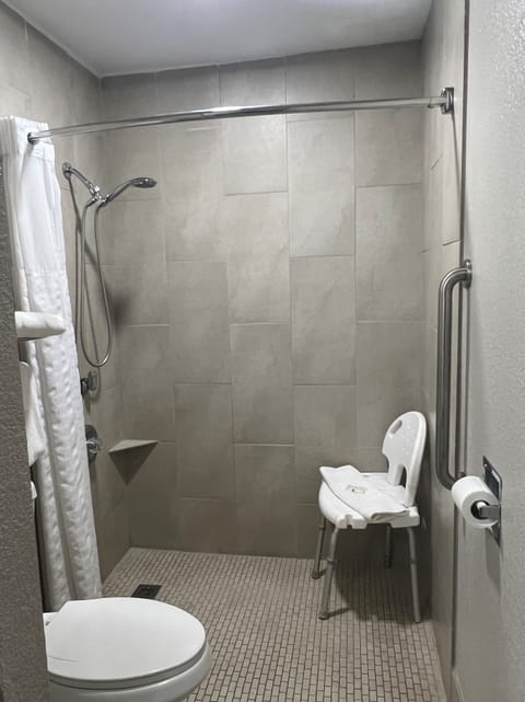 Room, 2 Queen Beds, Accessible, Non Smoking | Bathroom | Combined shower/tub, hair dryer, towels