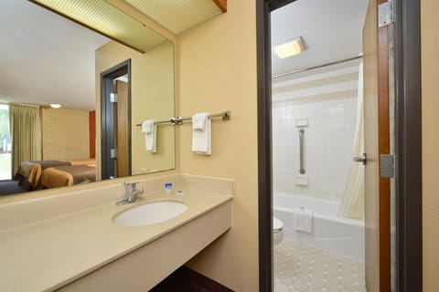 Room, 1 King Bed, Accessible, Non Smoking | Bathroom | Combined shower/tub, free toiletries, towels