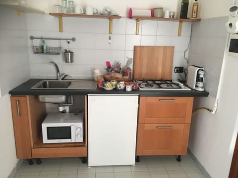 Studio | Private kitchenette | Full-size fridge, microwave, stovetop, coffee grinder