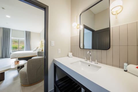 Luxury King Suite | Bathroom | Free toiletries, hair dryer, towels