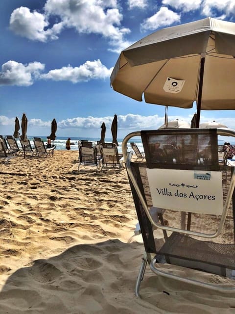 On the beach, white sand, beach umbrellas