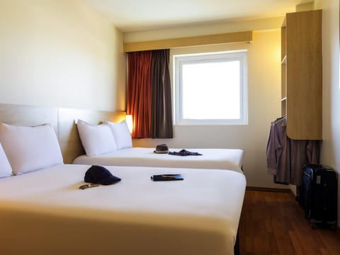 Standard Double Room, 2 Double Beds | Blackout drapes, soundproofing, free WiFi, bed sheets