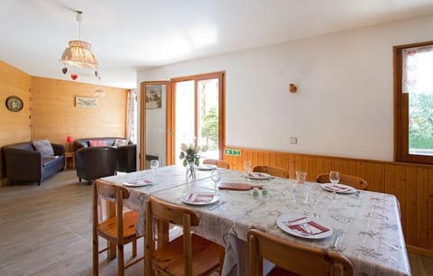 Settle into the dining area and enjoy a nice meal.