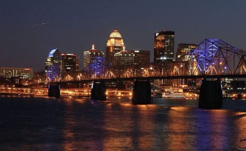 The best part of the condo? The stunning views of the Louisville skyline & river