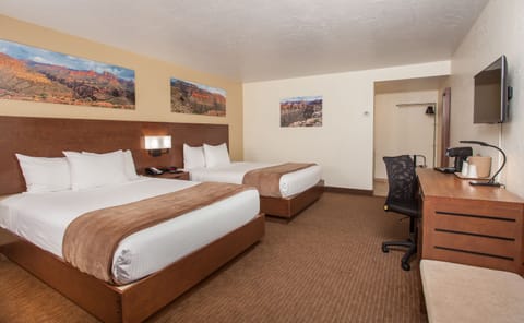 Economy Room, 2 Queen Beds (Motel) | Egyptian cotton sheets, premium bedding, desk, free WiFi