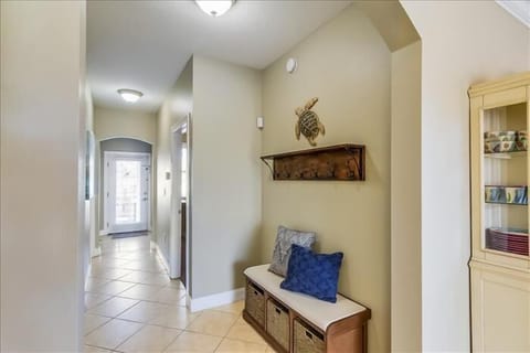 Hallway leads to bunk room and bathroom.